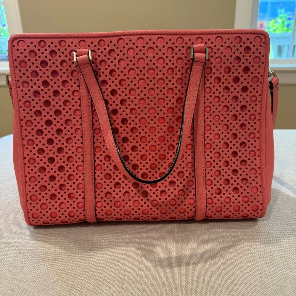 Kate Spade romy newbury lane caning leather satchel tote - Picture 3 of 12